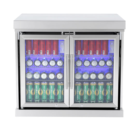 Hurricane Twin Fridge Module – Suits Hurricane BBQ Kitchen Inc. | Triple-Glazed Bar Fridge