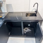 Floor Stock Rockpool Black 4B + Wok: Designer Black Outdoor BBQ Kitchen Package inc Fridge & Sink