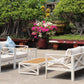 5-Piece Modern Outdoor Lounge Furniture Set Inc 3-Seater Day Bed, Coffee Table, Side Table & 3+1+1