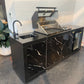Floor Stock Compact Series Rockpool Summit Black 4B Drop In BBQ with Fridge & Sink