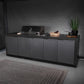 6-Burner Teppanyaki Outdoor BBQ Kitchen, Sintered Stone Benchtop and Cabinetry