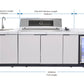 Rockpool 6B Drop In BBQ Kitchen Package Inc sintered stone benchtops, Aluminium Cabinets, Weather Resistant, Fridge & Sink