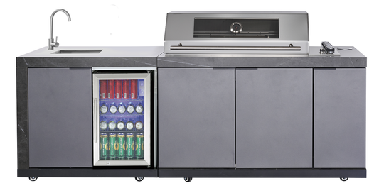 LHS Sink & Fridge Combo | Suits Rockpool Charcoal Raised Hood BBQ Ki