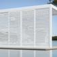 Pergola Shutter Wall in White Powder Coated suits Gazebo Mate Louvered Gazebo