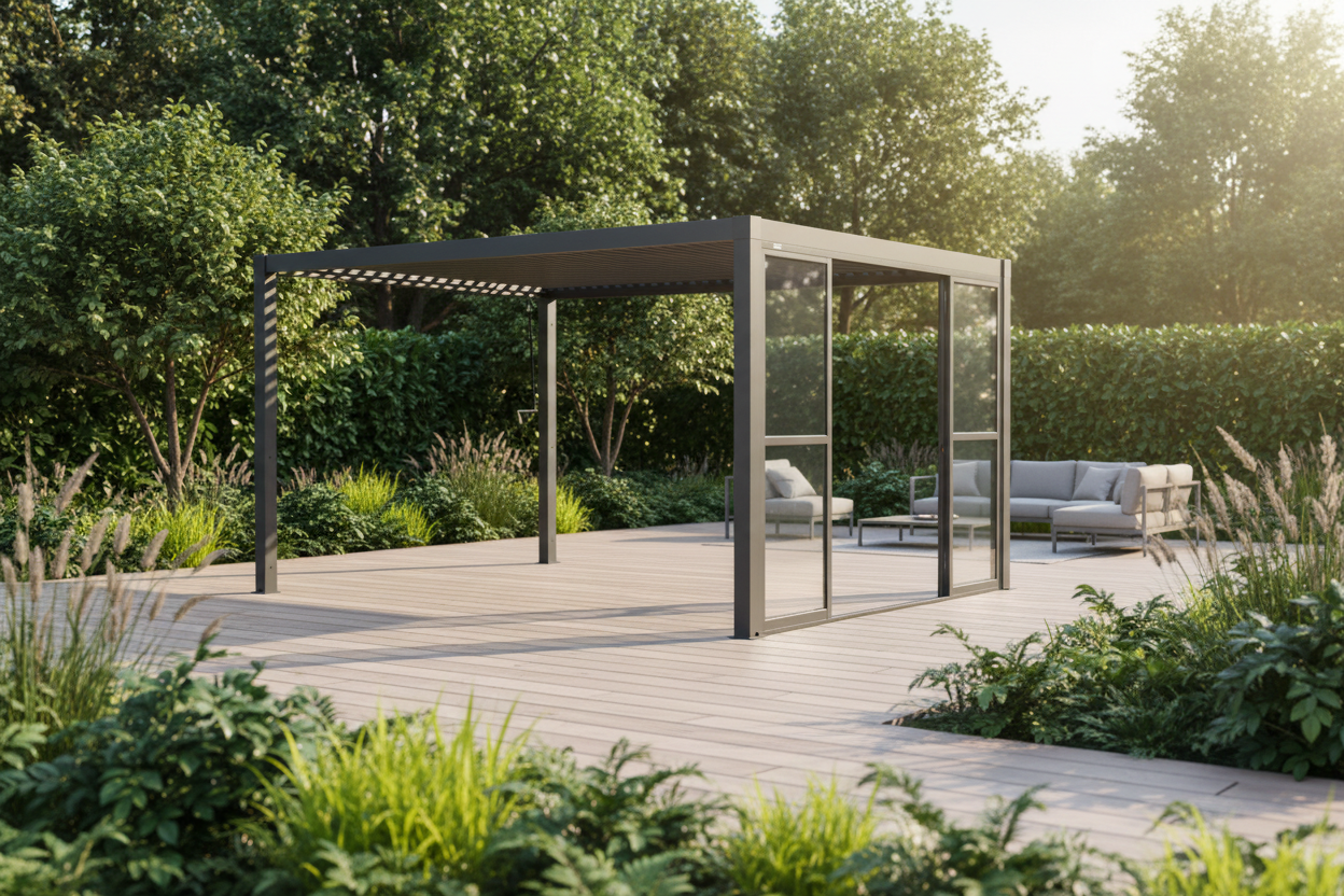 GazeboMate Pergola Sliding Door –  Suits 3M GazeboMate Louvered Gazebo