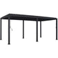 GazeboMate Monument 3M x 6M Semi Permanent Louvered Gazebo Aluminium Pergola Monument Heavy Duty Wind Resistant