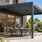 GazeboMate 3m × 4m Wall-Mounted Aluminium Louvered Pergola – Privacy Screen & Wall Options