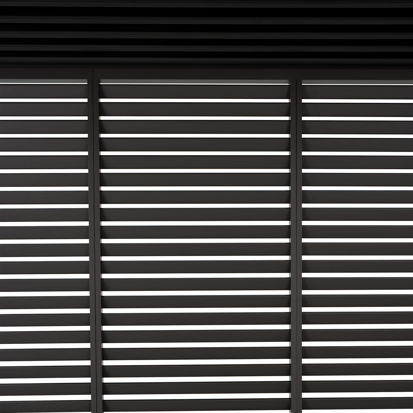 GazeboMate Combo: Louvered Gazebo + Aluminium Slat Panel Louvered Wall | Monument, Heavy Duty Wind Resistant