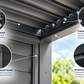 GazeboMate 3m Aluminium Louvered Pergola + Sliding Shutter Wall Combo – Monument