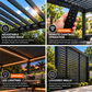 GazeboMate Louvered Gazebo + Aluminium Privacy Side Wall – Monument Charcoal