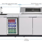Rockpool 6B Drop In BBQ Kitchen Package Inc sintered stone benchtops, Aluminium Cabinets, Weather Resistant, Fridge & Sink