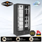 Floor Stock 458L Tropical Rated Triple Glazed Double Door Commercial 458ltr Upright Wine Bar Fridge Black