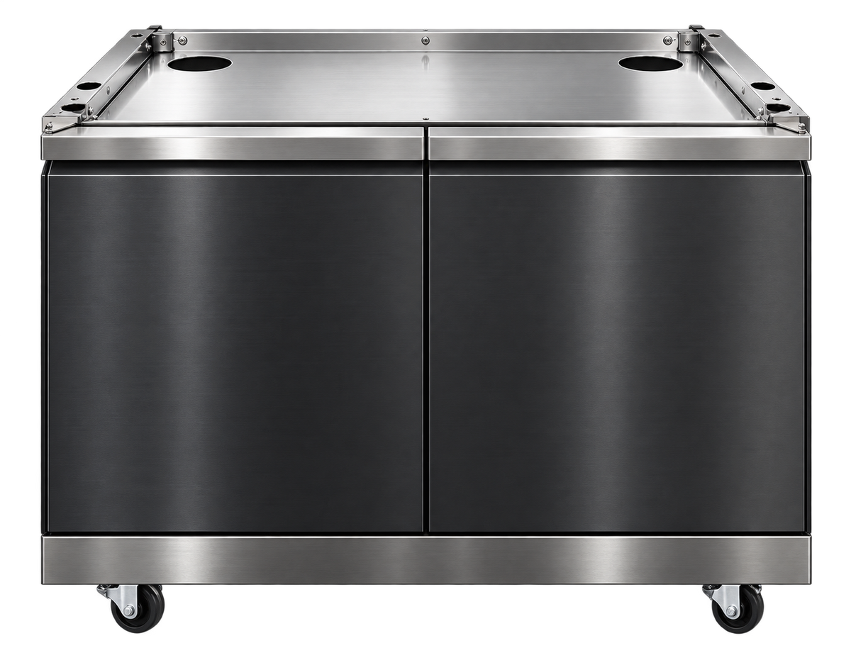 Grill King Outdoor BBQ Cabinet Module | Kingsley Black Stainless Steel Finish Suits 4& 6 Burner Built In BBQs