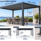 GazeboMate 4m × 5m Monument Aluminium Louvered Gazebo + Retractable Privacy Screen Combo