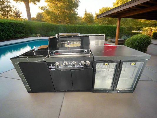 Floor Stock Rockpool 4B BBQ Kitchen + Sink + 208L Bar Fridge