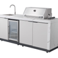 LHS SINK&FRIDGE COMBO | Suits Rockpool White 4 Burner High Square Hood Compact Module