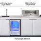 Compact Series Rockpool White 4B BBQ Kitchen Package with Stone Benchtops, Hampton Waterfall Design