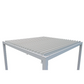 GazeboMate 3m x 4m White Aluminium Louvered Gazebo + Adjustable Privacy Wall Combo