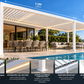 GazeboMate 3.6m × 7.2m White Aluminium Louvered Gazebo – Adjustable Roof Pergola