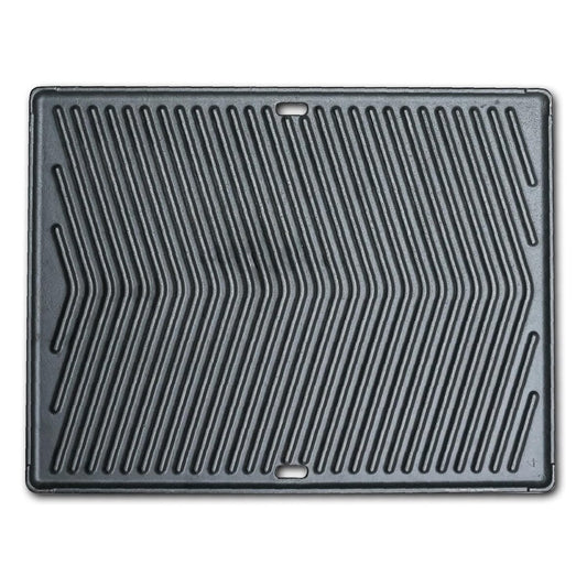 Grill King Reversible Cast Iron BBQ Griddle Plate – 45.7 × 35.6cm | Flat & Ribbed Hotplate