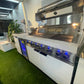 Floor Stock Rockpool White 6B BBQ Kitchen with Sink & Fridge Combo