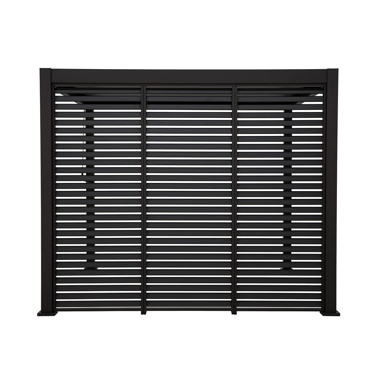 GazeboMate Combo: Louvered Gazebo + Aluminium Slat Panel Louvered Wall | Monument, Heavy Duty Wind Resistant