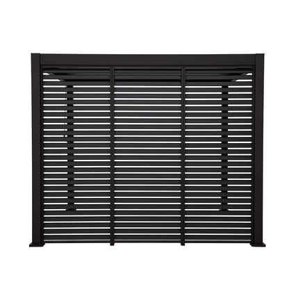 test rey 1 GazeboMate Combo: Louvered Gazebo + Aluminium Slat Panel Louvered Wall | Monument, Heavy Duty Wind Resistant