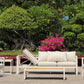 5-Piece Modern Outdoor Lounge Furniture Set Inc 3-Seater Day Bed, Coffee Table, Side Table & 3+1+1