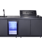 Compact Series Rockpool Black 4B Drop In BBQ Inc sintered stone Benchtops, Aluminium Cabinets, Weather Resistant, Fridge & Sink