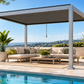GazeboMate 4m × 5m Monument Aluminium Louvered Gazebo + Retractable Privacy Screen Combo