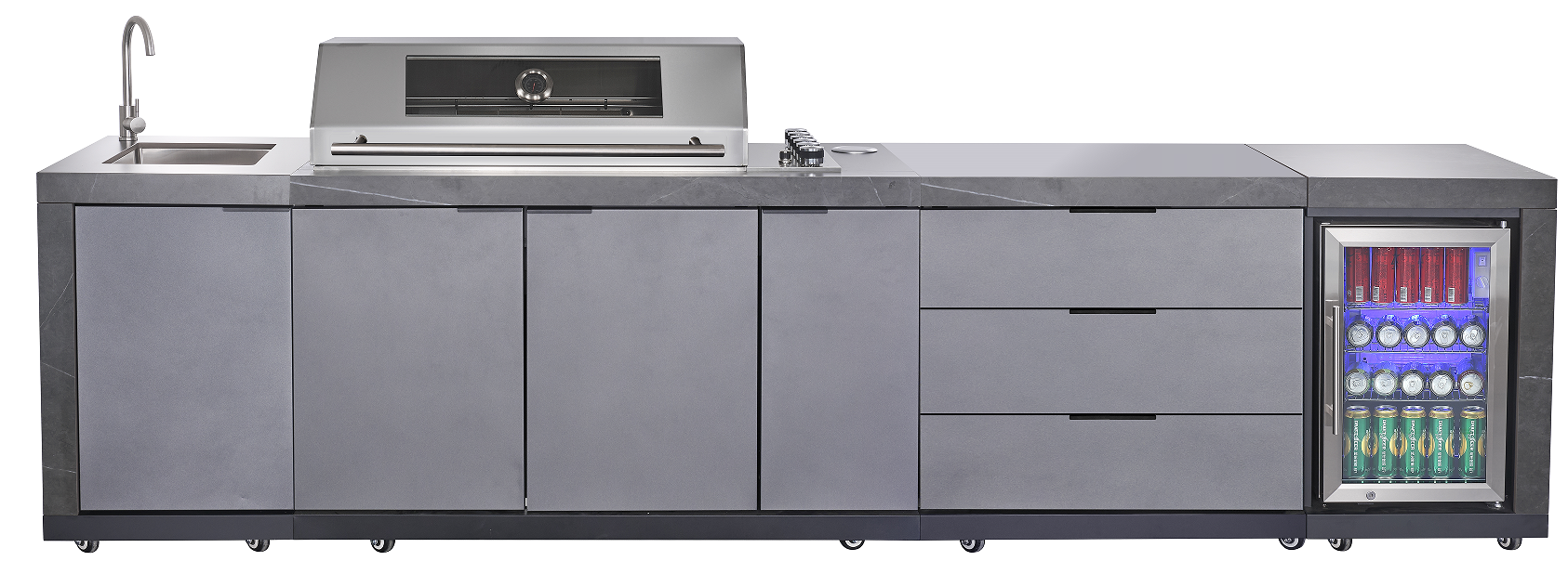 Charcoal 3 Draw Storage Suits Charcoal Teppanyaki Grills
