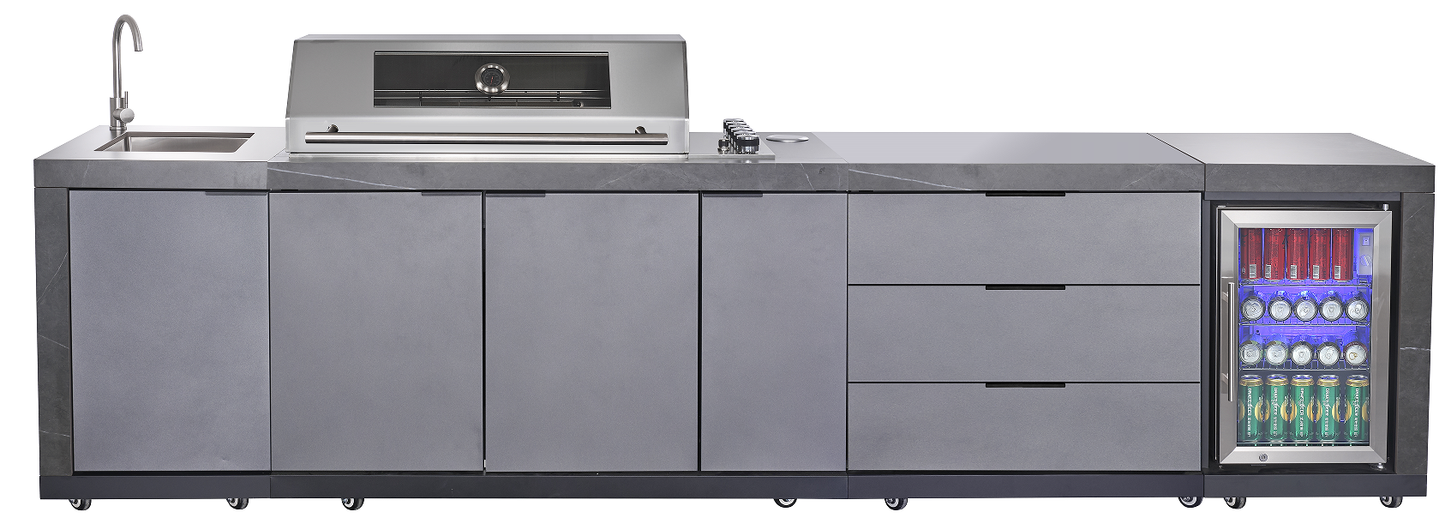 Charcoal 3 Draw Storage Module 580MM Suits Charcoal Teppanyaki Grills