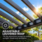 GazeboMate Louvered Gazebo + Aluminium Privacy Side Wall – Monument Charcoal