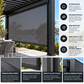 GazeboMate Aluminium Louvered Gazebo with Privacy Wall – Monument