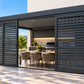 GazeboMate 3m × 4m Wall-Mounted Aluminium Louvered Pergola – Privacy Screen & Wall Options