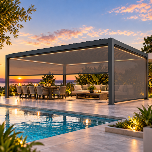 GazeboMate Retractable Privacy Screen – Monument | 2.4m, 3m, 4m & 5m