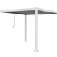 GazeboMate 3m x 4m White Aluminium Louvered Gazebo + Adjustable Privacy Wall Combo