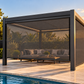 GazeboMate 4m × 5m Monument Aluminium Louvered Gazebo + Retractable Privacy Screen Combo