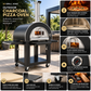 Grill King Outdoor Charcoal Pizza Oven – Black Stainless Steel | Wood-Fired Pizza Oven with Trolley