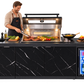 Grill King Rockpool Summit 4 Burner Outdoor BBQ Kitchen – Black Stone, Fridge & Sink