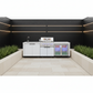 Rockpool White 4B: Designer Outdoor BBQ Kitchen Matt White Stone + White Doors, Fridge & Sink