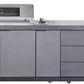 Deep Charcoal 6B Drop In BBQ Kitchen Package Inc sintered stone benchtops, Aluminium Cabinets, Weather Resistant, Fridge & Sink
