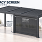 GazeboMate 3.6m × 7.2m Aluminium Louvered Pergola & Retractable Privacy Screen – Monument