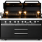 Grill King Element Twin Hood 8 Burner Outdoor BBQ Kitchen – 304 Stainless Steel & White Sintered Stone