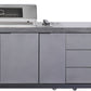 Deep Charcoal 6B Drop In BBQ Kitchen Package Inc sintered stone benchtops, Aluminium Cabinets, Weather Resistant, Fridge & Sink