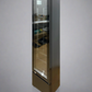 115L Commercial Skinny Upright Bar Fridge - Single Door, Black Stainless Steel, LED Lighting for Wine & Beverages