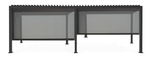 Monument Retractable Pulldown Privacy Screen Suits GazeboMate Louvered Gazebo Pergola 3.6M x 7.2M