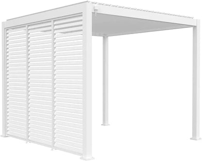 test rey 1 Aluminium Slat Panel Louvered Wall WHITE