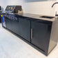 Floor Stock Rockpool Black 4B + Wok: Designer Black Outdoor BBQ Kitchen Package inc Fridge & Sink