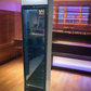 Floor Stock Tropical Rated Triple Glazed 145L Commercial Skinny Upright Bar Fridge - Single Door, Black Stainless Steel, LED Lighting for Wine & Beverages